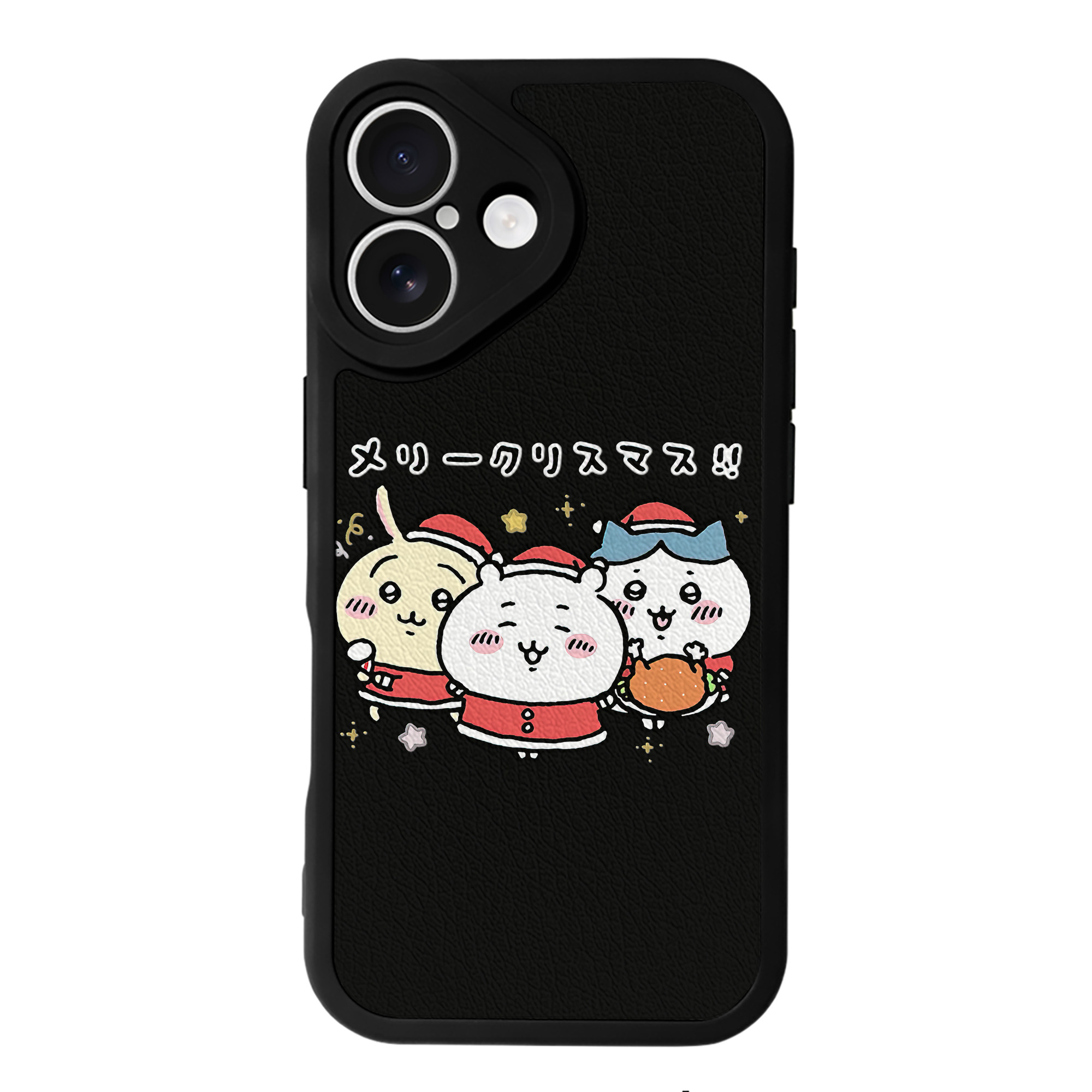 （画像用） ちいかわ ハチワレ Chii-kawa hachiware 【iPhone 16シリーズ対応】シリコンスマホケース（レザー調） 材質：シリコン